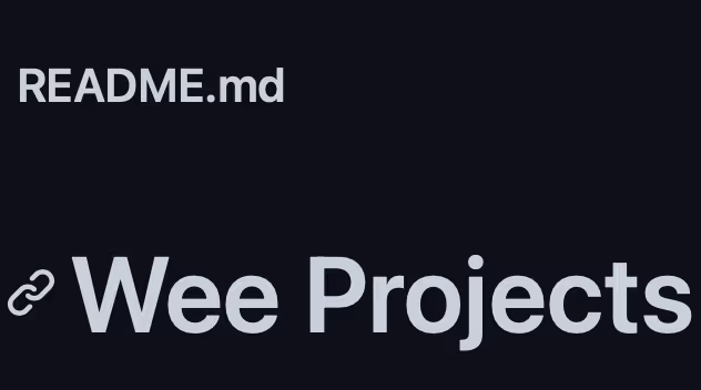 Wee projects
